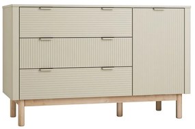 Comodă pentru copii bej joasă 144,5x52 cm Miloo – Pinio