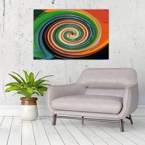 Tablou abstract - spirala colorata (90x60 cm)