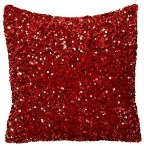 Față de pernă Glitter roșu , 40 x 40 cm