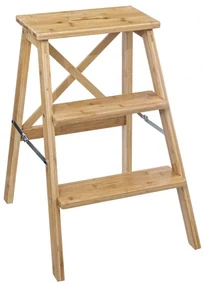 Scara bambus, 3 trepte, 50 x 43.5 x H 63.5 cm