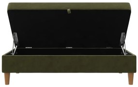 Taburet verde cu tapițerie din catifea Lilly – Støraa