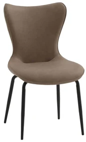 SET 4 Scaune Vespa, structura metalica, imitatie piele intoarsa - MARO - IMITATIE PIELE INTOARSA - NEGRU