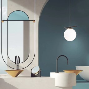 Lustră albă/neagră cu abajur din sticlă ø 15 cm Üzüm – Opviq lights