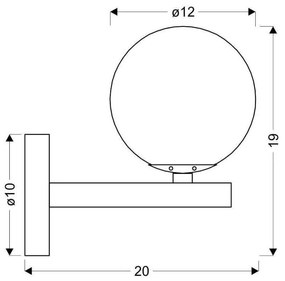Aplică de perete neagră Kama – Candellux Lighting