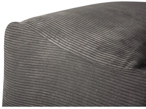 Fotoliu bean bag crem cu tapițerie din catifea reiată Lounge 100 – SLOWDOWN