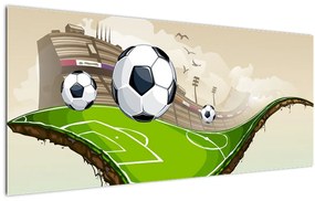 Tablou - Teren de fotbal (120x50 cm)