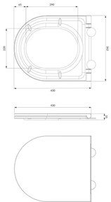 Colac de toaletă OMNIRES OTTAWADEBP SoftClose OTTAWA alb lucios