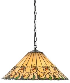 Endon 64194 - Lustru Tiffany JAMELIA pe lanț, 3x E27/60W/230V, diametru 50 cm