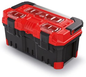 Cutie pentru scule cu maner metalic 49,6 x 25,8 x 24 cm, rosu