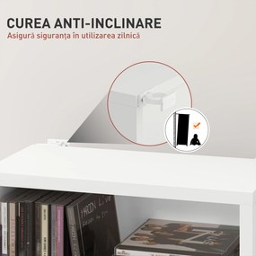 HOMCOM Unitate de Stocare pentru 260 de CD-uri/120 de DVD-uri - Alb | Aosom Romania