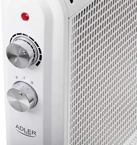 Convector podea Adler AD 7750, 2000W, 2 trepte, Termostat regabil, IP24, Protectie, Alb/Gri
