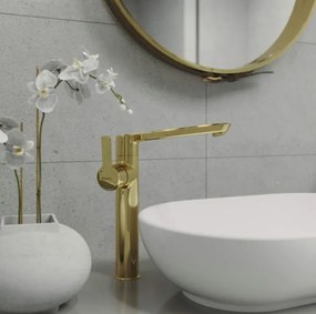 Arnika Gold Baterie lavoar inalta finisaj auriu Deante BQA_Z20K