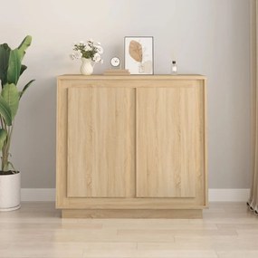 vidaXL Dulap, stejar sonoma, 80x34x75 cm, lemn prelucrat