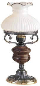Veioza clasica design italian din alama cu lemn 2810
