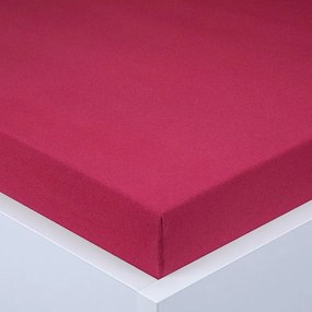 Cearşaf cu elastic jersey EXCLUSIVE culoarea vinului set 2 buc 90 x 200 cm