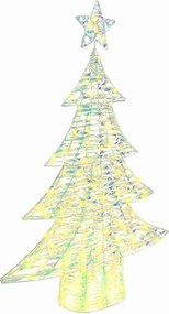 vidaXL Brad de Crăciun cu 120 LED Alb cald 120,5 cm PET