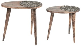 Set 2 buc măsuțe cafea Kheza (lemn închis). 1080677