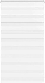 vidaXL Jaluzea tip zebra alb lățime țesătură 65,9 cm poliester