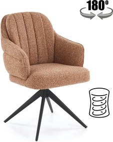 Scaun K570, scortisoara/negru, stofa/otel, 61x70x92 cm