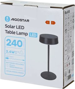 Aigostar - Lampă solară LED/2,4W/5V IP44