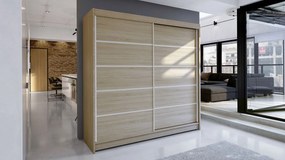 Dulap cu uși glisante Bastian IV (stejar sonoma) (fără iluminare). Promo -17%. 1059145