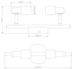 Spot LED Globo 57385-2 KINLEY 2xGU10/3W/230V