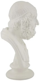 Bust decorativ alb din polirasina, 12,9x12,5x25 cm, Roman Wise Man Mauro Ferretti