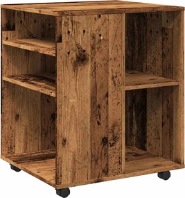 vidaXL Dulap cu roți, lemn învechit, 60x53x72 cm, lemn prelucrat