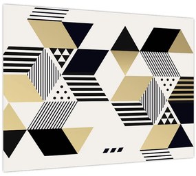 Tablou pe sticlă - Forme geometrice N⁰1 (70x50 cm)