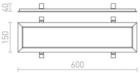 Panou LED încastrat STRUCTURAL LED/22W/230V RED-Design Rendl-R12061