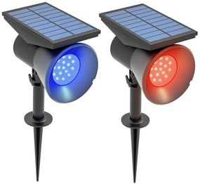 Outsunny Lampă solară pentru grădină, lampă RGB cu 2 moduri de lumină | Aosom Romania
