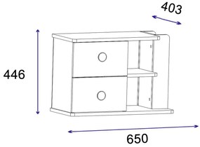 Cameră de studenți Nilili 8 (pin atlantic + antracit) . 1096152