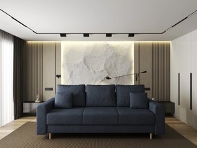 Canapea extensibilă dumonde cu ladă de depozitare si sezut confortabil din spuma high-density, Kronos Enjoy Antracit 210x100 cm