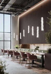 Lustra LED design tehnico-decorativ realizat manual Hugo vertical prisma