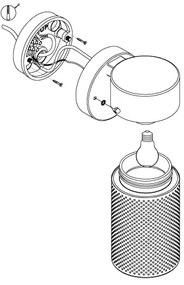 Eglo 98741 - Aplică perete exterior FANTECOLO 1xE27/28W/230V