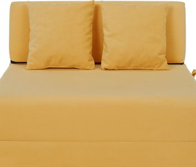 Saltea pliabilă/fotoliu extensibil, 2 in 1, galben, PELOS
