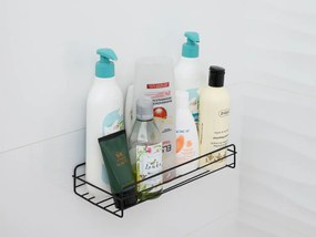 Etajera de baie fara gaurire VIENTO, neagra