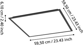 Eglo 902371 - Panou LED aplicat MORADILLO LED/32,5W/230V 60x60 cm negru