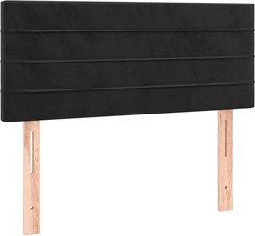 vidaXL Tăblie de pat, negru, 90x5x78/88 cm, catifea