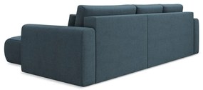 Colțar albastru extensibil/cu spațiu de depozitare (cu colț pe partea dreaptă/cu șezlong) Kapua – Makamii