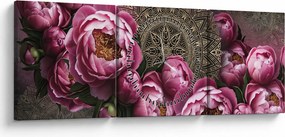 Tablou - Armonie (cu ceas) (90x30 cm)