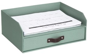 Organizator verde pentru sertar/pentru documente din carton Walter Canvas Paper Laminate – Bigso