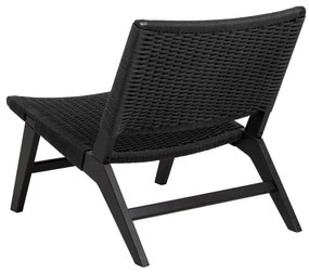 Fotoliu negru țesut Carson – Actona