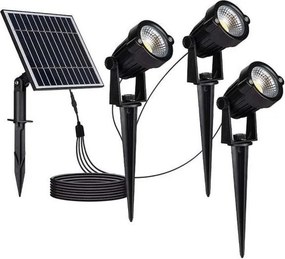 SET 3x Lampă solară LED exterior 3xLED/1,2W/3,7V IP65 3000K 4000 mAh