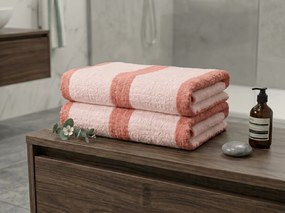 Prosop cu uscare rapida VELMORA 70x140 cm roz, 100% microfibra