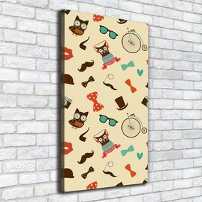 Print pe canvas Owl ochelari de biciclete