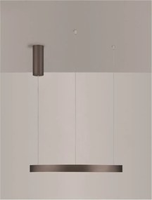 Lustra LED circulara ELOWEN 60cm, maro