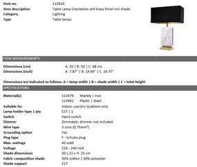 Veioza design elegant LUX Charleston 113910 HZ
