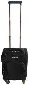 Troler cabina avion, zboruri low-cost, 40x30x20 cm, 4 roti, negru, TRC101
