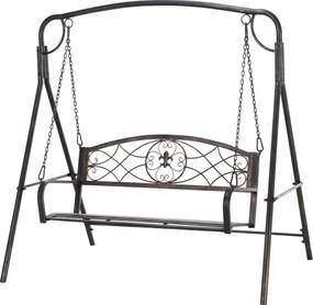 Outsunny Leagăn de grădină Bancă-leagăn pentru grădină Outdoor-Schaukel, design vintage, aspect alama, 167 cm x1 23 cm x 175cm | Aosom Romania